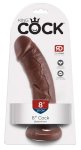 Pipedream King Cock 20 cm ciemny model anatomiczny z przyssawką PVC i teksturą