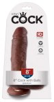 Pipedream King Cock model 20 cm ciemny anatomiczny kształt z przyssawką PVC