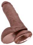 Pipedream King Cock model 20 cm ciemny anatomiczny kształt z przyssawką PVC