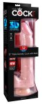 King Cock Plus model 30 cm jasny, anatomiczna forma z przyssawką, TPE, realistyczna powierzchnia