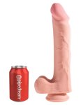 King Cock Plus model 30 cm jasny, anatomiczna forma z przyssawką, TPE, realistyczna powierzchnia