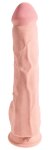 King Cock Plus model 30 cm jasny, anatomiczna forma z przyssawką, TPE, realistyczna powierzchnia