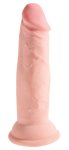 King Cock Plus model 6" Triple Density jasny TPE, przyssawka, anatomiczna tekstura 15 cm