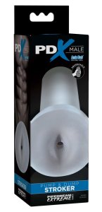 Pdx Male przezroczysta maszyna intymna z anatomicznym otworem 13,2 cm, elastyczny TPE