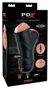 Pipedream PDX Elite model dwukanałowy, kompaktowy system wibracyjny, Fanta Flesh 22,5cm