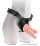 King Cock Plus Duo model 24 cm jasny, podwójny system intymny TPE z przyssawką