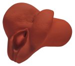PDX Plus Fanta Flesh Model Dual Channel ciemny brąz, dwukanałowa maszyna intymna 16,5 cm 544g