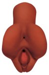 PDX Plus Fanta Flesh Model Dual Channel ciemny brąz, dwukanałowa maszyna intymna 16,5 cm 544g
