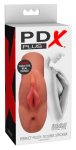 PDX Plus Model Intymny Fanta Flesh Karmelowy dwukanałowy system tuneli 14,2 cm