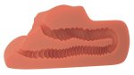 PDX Plus Model Intymny Fanta Flesh Karmelowy dwukanałowy system tuneli 14,2 cm
