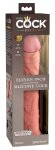 King Cock Elite Model 11" silikonowy z przyssawką, jasny, podwójna gęstość, 28 cm