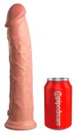 King Cock Elite Model 11" silikonowy z przyssawką, jasny, podwójna gęstość, 28 cm