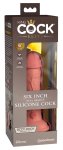 King Cock Elite Silicone 15 cm jasny kolor – model anatomiczny z przyssawką, dual density
