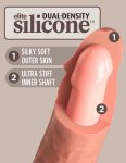 King Cock Elite Silicone 15 cm jasny kolor – model anatomiczny z przyssawką, dual density