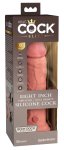 King Cock Elite Silikonowy Model Wibracyjny 20 cm z przyssawką i pilotem, jasny