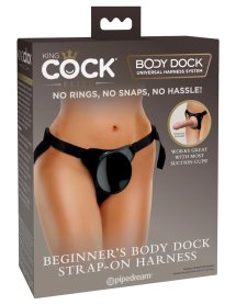 Pipedream King Cock Elite Body Dock uprząż uniwersalna, czarna, system mocowania 61-137 cm