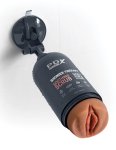 PDX Plug Shower Therapy Soothing Scrub – Dyskretna maszyna intymna, tan, system podciśnienia