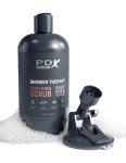 PDX Plug Shower Therapy Soothing Scrub – Dyskretna maszyna intymna, tan, system podciśnienia