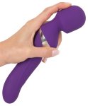 Javida Wand & Pearl – Masażer dwustronny, fioletowy, system perłowy, ładowalny, 24 cm