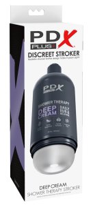 PDX Plus Shower Therapy Deep Cream – Dyskretny model intymny szampon, system masażu, 20,7 cm