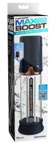 Pump Worx Max Boost Blue – Transparentny system ciśnieniowy do treningu, 28,6 cm