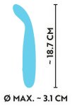 Cuties Mini Wibrator Stymulujący Niebieski 18,7 cm, 7 trybów, silikon medyczny, USB