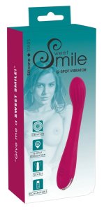 Sweet Smile G-Spot Violet – wibrator zakrzywiony, 12 trybów, 20 cm, soft touch, USB