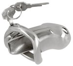Fetish Collection Chastity Cage II – Metalowy system zabezpieczający, stal nierdzewna, 8,5 cm
