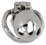 Fetish Collection Chastity Cage II – Metalowy system zabezpieczający, stal nierdzewna, 8,5 cm