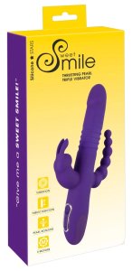 Sweet Smile Thrusting Pearl Triple – Wielofunkcyjny model silikonowy USB, 3 silniki, 26 cm
