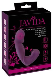 Javida 4-funkcyjny model intymny – Silikonowy system podwójnej stymulacji, magnetyczne ładowanie