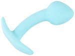 Cuties Korek silikonowy – Anatomiczny model zakrzywiony, niebieski, Silk Touch, 7,1 cm