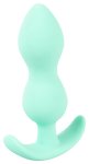 Cuties Korek silikonowy zielony – Smukły model anatomiczny, Silk Touch, 8,2 cm