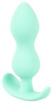 Cuties Korek silikonowy zielony – Smukły model anatomiczny, Silk Touch, 8,2 cm