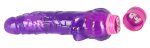 Seven Creations Wibrator Fioletowy TPE 23 cm, teksturowana powierzchnia, regulacja