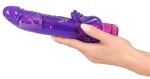 Seven Creations Wibrator Fioletowy TPE 23 cm, teksturowana powierzchnia, regulacja
