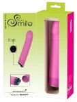 Sweet Smile Happy różowy model zakrzywiony, 7 trybów wibracji, 22 cm, silikon