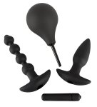 Black Velvets 4-częściowy Zestaw Intymny, silikon/ABS/PVC, czarny, z prysznicem i mini wibratorem