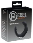 Rebel Model C Czarna Maszyna Intymna do Masażu Prostaty i Krocza, silikon/ABS, 20 cm