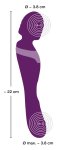 Javida Masażer Intymny 2w1, podwójny silnik, fioletowy, 21,8 cm, 8 trybów, USB
