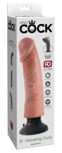 Pipedream King Cock 23 cm Jasny – Wibrator Elastyczny z Przyssawką, PVC/ABS