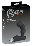 Rebel Zakrzywiony Stymulator Prostaty Kulisty, czarny, silikonowy, 14 cm, wibracje