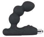 Rebel Zakrzywiony Stymulator Prostaty Kulisty, czarny, silikonowy, 14 cm, wibracje