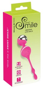 Sweet Smile Kule Treningowe Różowe, 10 trybów wibracji, USB, silikon/ABS, 18 cm