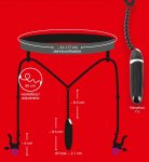 Bad Kitty Model 603510 – Stringi z Wibracjami i Regulacją, czarne, system intymny