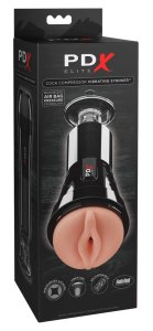 PDX Elite Intymny System Automatyczny, skóra/czarny, 21 cm, USB, 5 trybów pulsacji