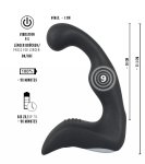 Rebel Prostaty Zakrzywiony Wibrator, czarny, 9 trybów, ładowalny USB, 14,6 cm