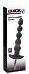 Black Velvets Model 60383 – Silikonowy Korek Analny z Wibracją, segmentowy, czarny, 21 cm