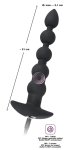 Black Velvets Model 60383 – Silikonowy Korek Analny z Wibracją, segmentowy, czarny, 21 cm