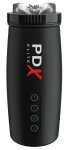 PDX Elite 603912755213 – Czarna maszyna intymna, 5 trybów wibracji, 3 tryby ssania, USB